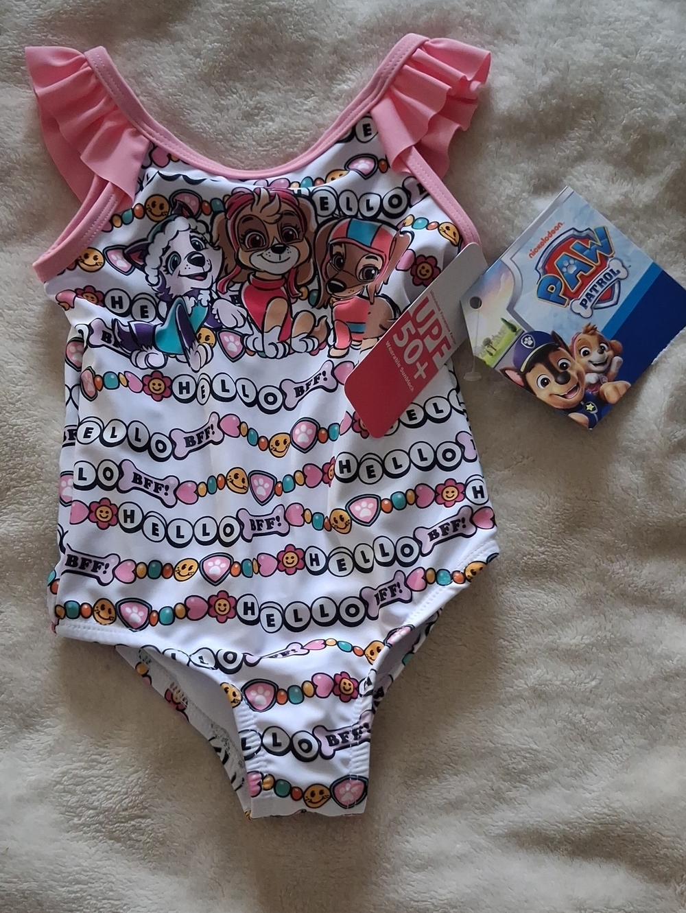 PAW Patrol Pink One-Piece Swimsuit for Kids BRAND NEW W/ TAGS MULTIPLE SIZES